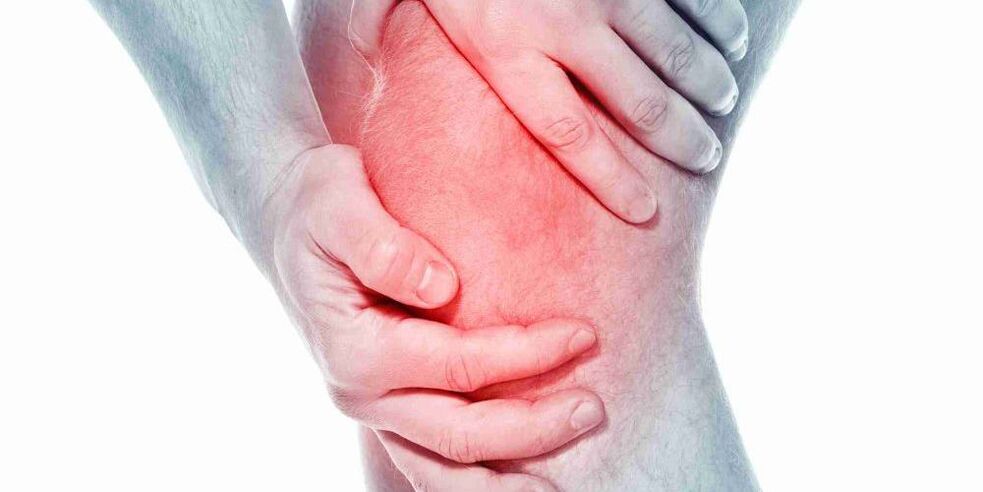 Pain in the knee crooked or straight is a symptom of a knee joint arthrosis